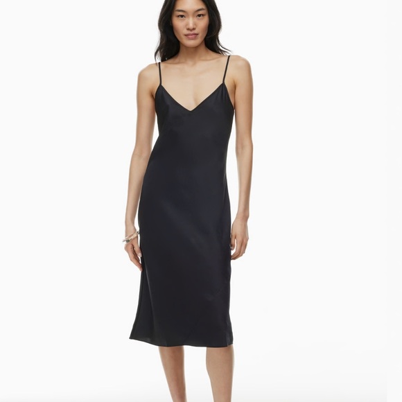 Wilfred only black slip midi dress - Picture 1 of 5